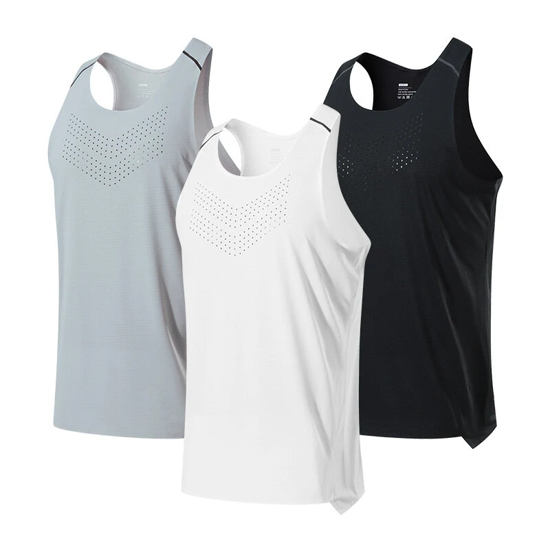 (image for) TENGOO Sports Fitness Sleeveless Shirt Quick Dry Fashion Breathable Men Tank Tops Training Shirts Training for Gym Workout Bodybuilding